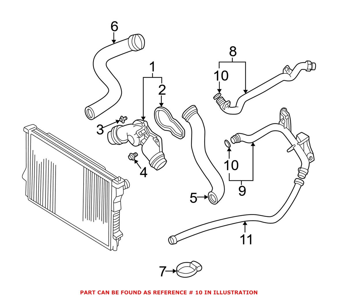 BMW Engine Coolant Line O-Ring (20x3mm) 11531435808